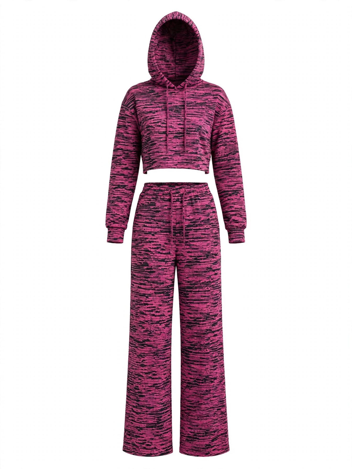 Premium Printed Fleece Cord Set - MIDNIGHT BLUSH - Limited Edition.