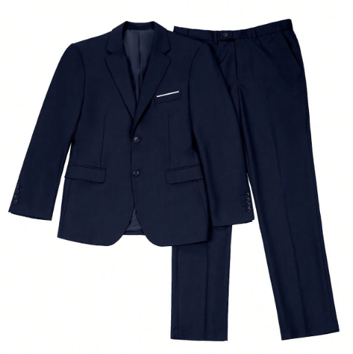 Men's Casual Commuter Solid Color Blazer And Pants Formal Suit