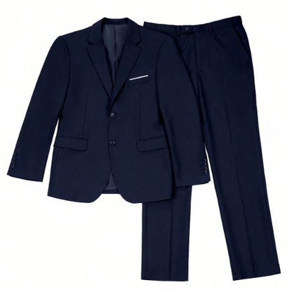 Men's Casual Commuter Solid Color Blazer And Pants Formal Suit