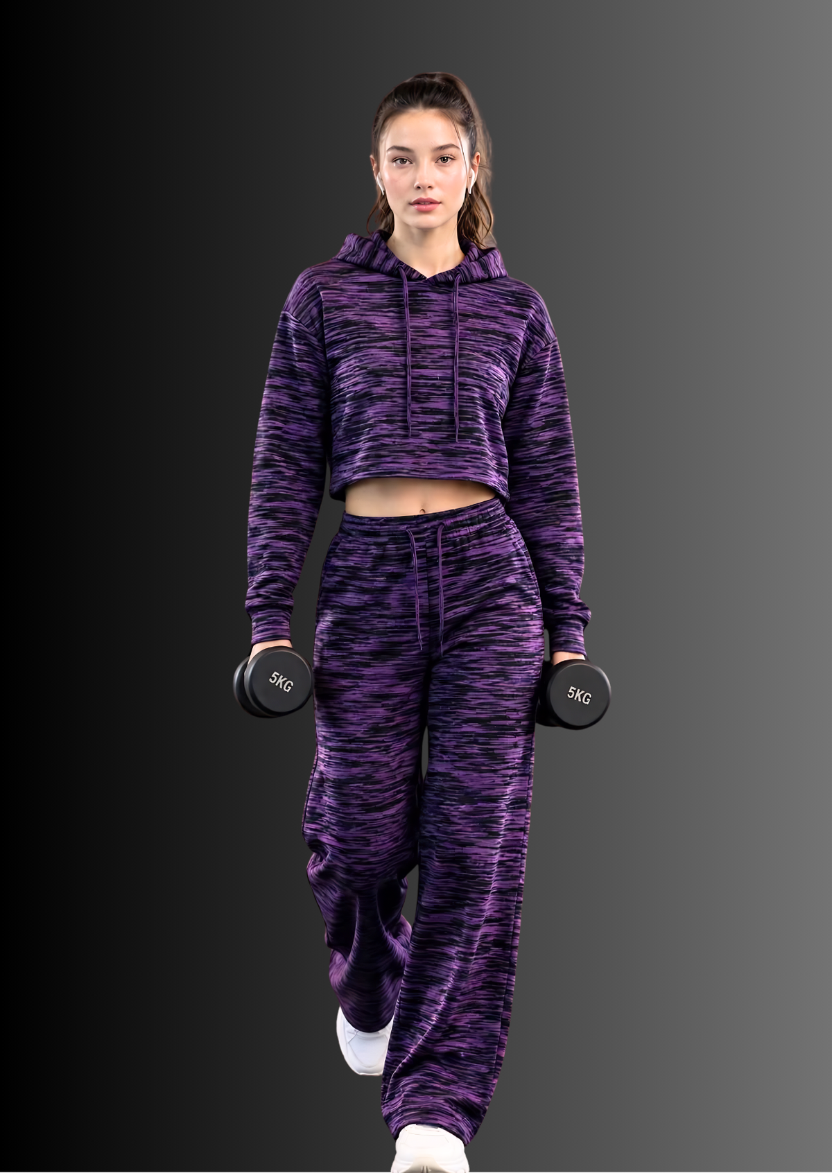Premium Printed Fleece Cord Set - MIDNIGHT BLUSH - Limited Edition.