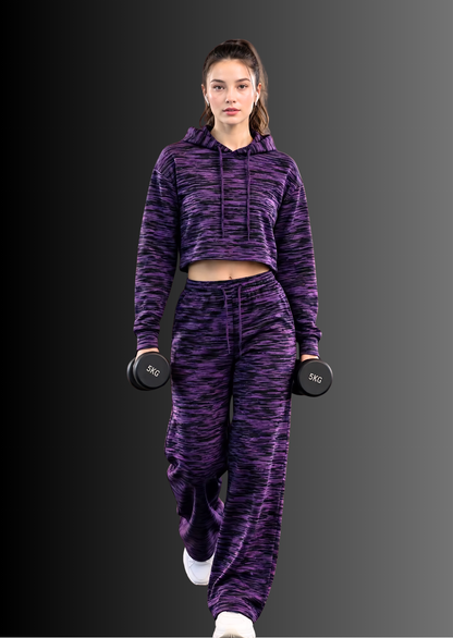 Premium Printed Fleece Cord Set - MIDNIGHT BLUSH - Limited Edition.