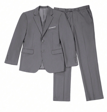 Men's Casual Commuter Solid Color Blazer And Pants Formal Suit