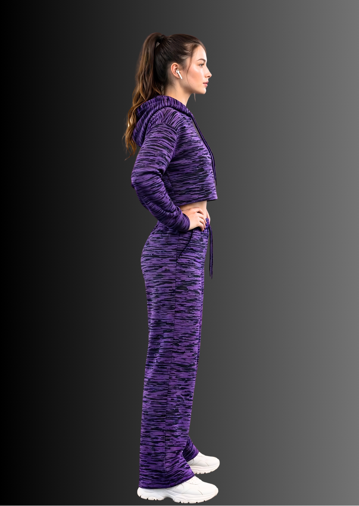 Premium Printed Fleece Cord Set - MIDNIGHT BLUSH - Limited Edition.
