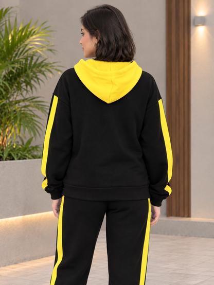 Women’s Black & Neon Jogger Set
