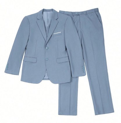 Men's Casual Commuter Solid Color Blazer And Pants Formal Suit