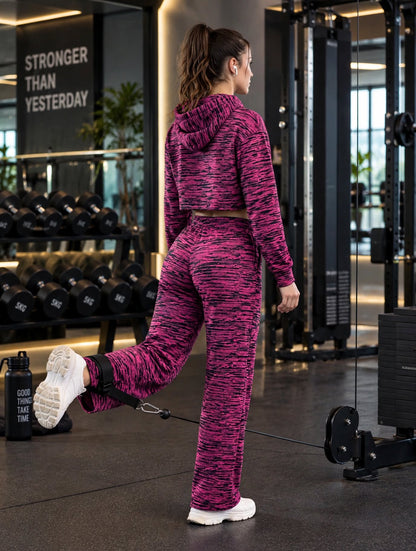 Premium Printed Fleece Cord Set - MIDNIGHT BLUSH - Limited Edition.