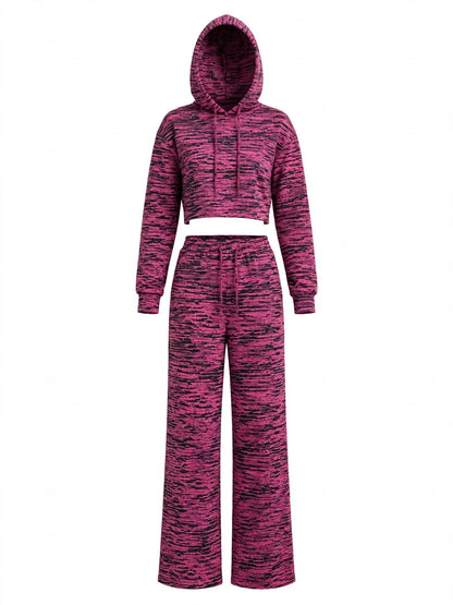 Premium Printed Fleece Cord Set - MIDNIGHT BLUSH - Limited Edition.
