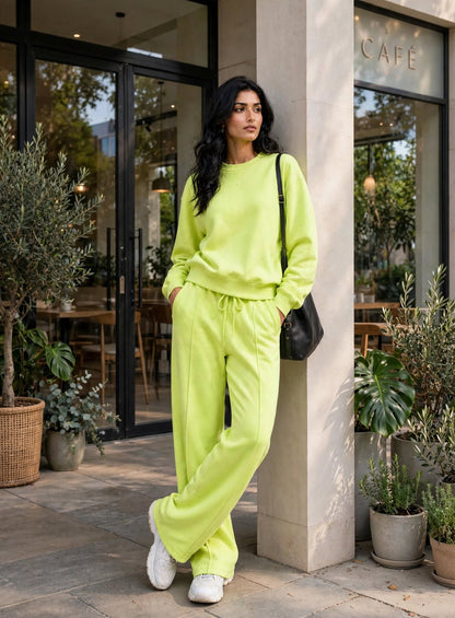 Women’s Neon Green Jogger Set