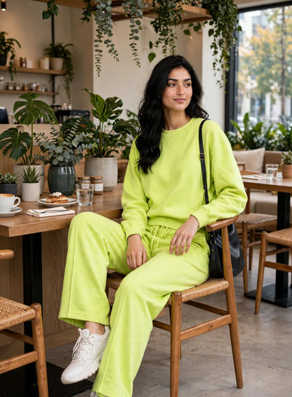 Women’s Neon Green Jogger Set