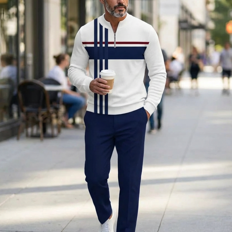 Men's Graphic Print Shirt & Pants Set